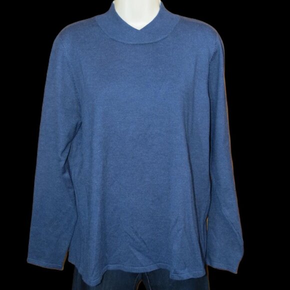 Sunday Women's Navy Sweater Crew Neck Viscose Blend Size Large - Picture 1 of 11
